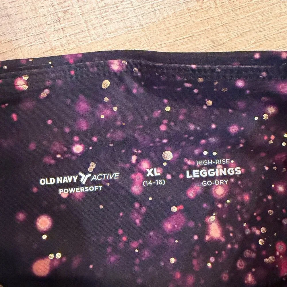 OLD NAVY GIRLS XL 14-16 HIGH RISE GO DRY LEGGINGS NEW
